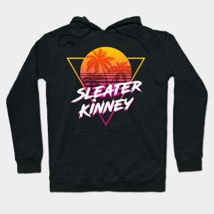 Sleater Kinney - Proud Name Retro 80s Sunset Aesthetic Design Hoodie